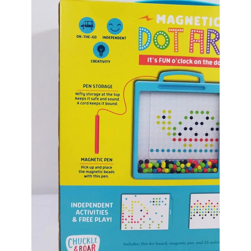 Magnetic Dot Art By Chuckle & Roar 50 Activities on 25 cards Sealed New Ages 3+